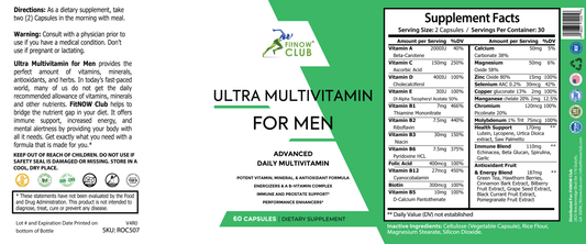 Ultra Multivitamin for Men (Dietary Supplement)-1 Pack (60 Count)