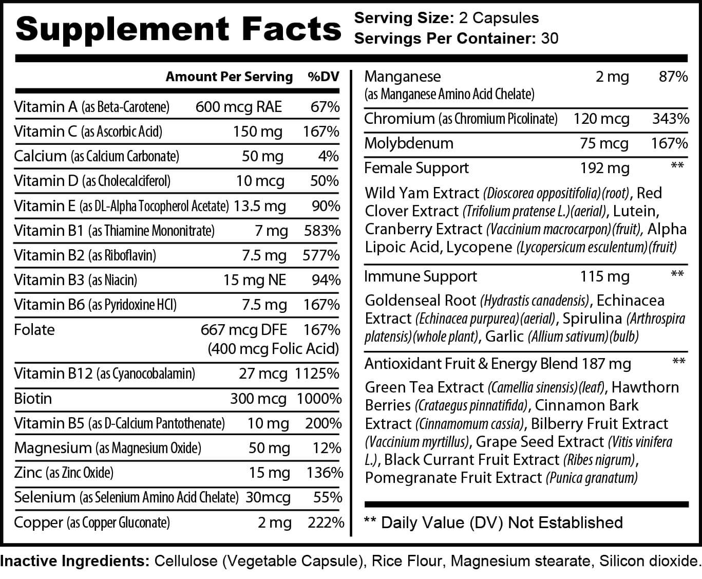 Ultra Vita/Multivitamin for Women (Dietary Supplement)-1 Pack (60 Count)