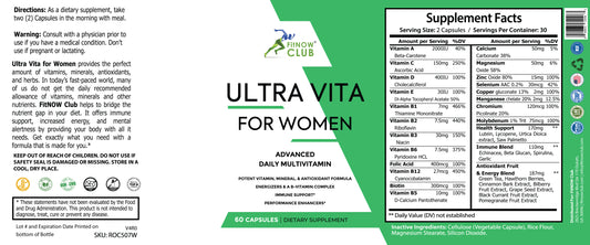 Ultra Vita/Multivitamin for Women (Dietary Supplement)-1 Pack (60 Count)