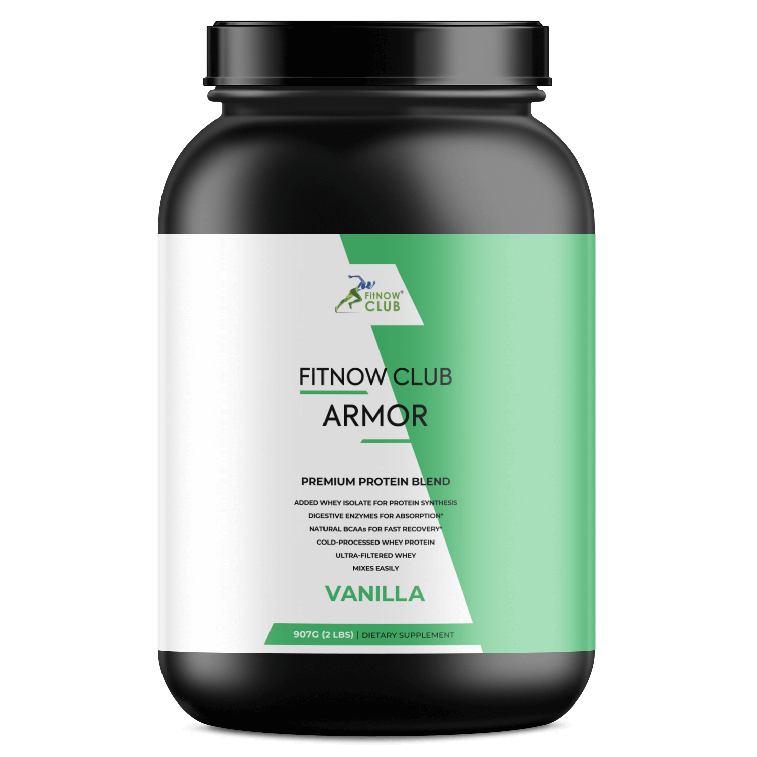 FitNOW Club Armor/Premium Whey Protein Powder Blend-2 lbs (Vanilla)