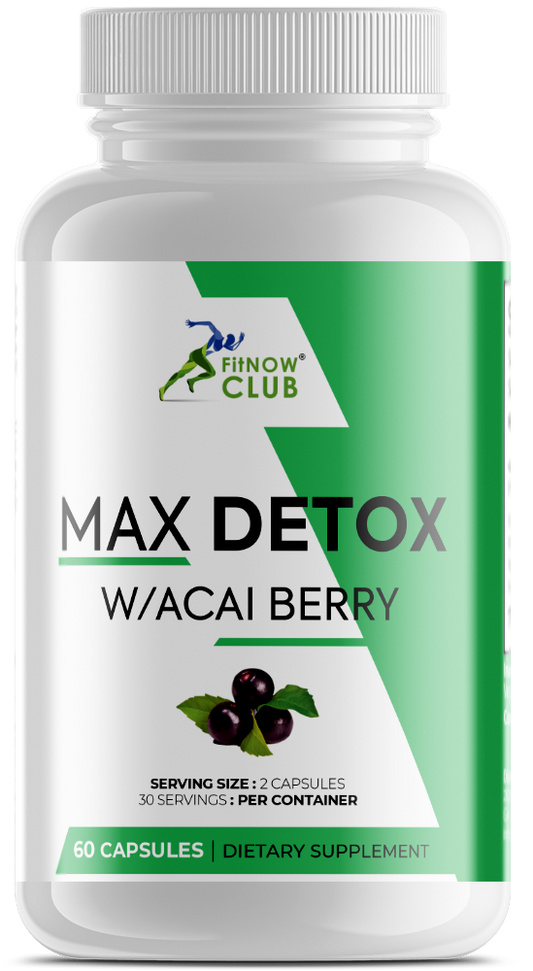 Max Detox Dietary Supplement with Acai Berry-1 Pack (60 Count)