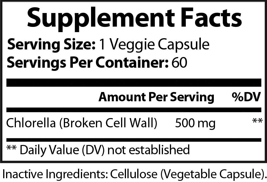 Chlorella Supplement - Single Pack (60 Count)