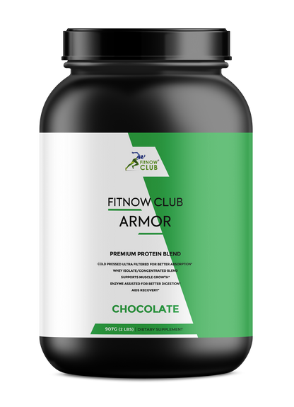 FitNOW Club Armor Premium Whey Protein Powder Blend - 2 lbs (Chocolate Flavor)