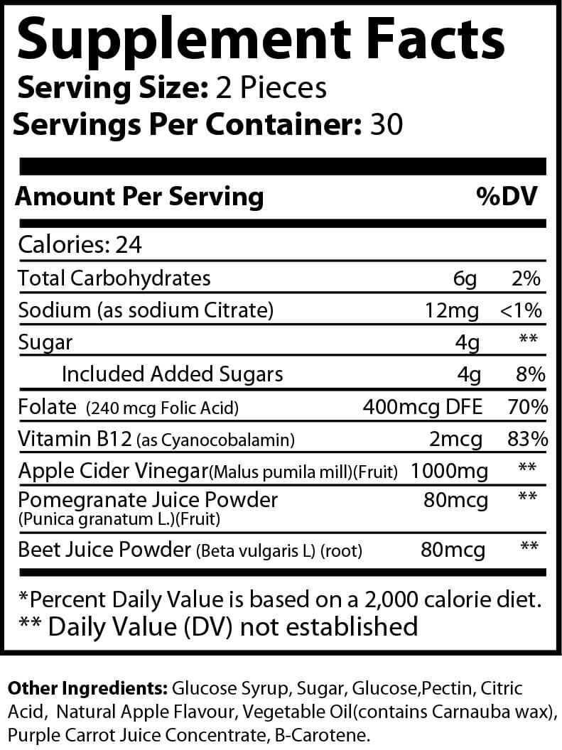 Apple Cider Vinegar Gummies - Single Pack (60 Count)