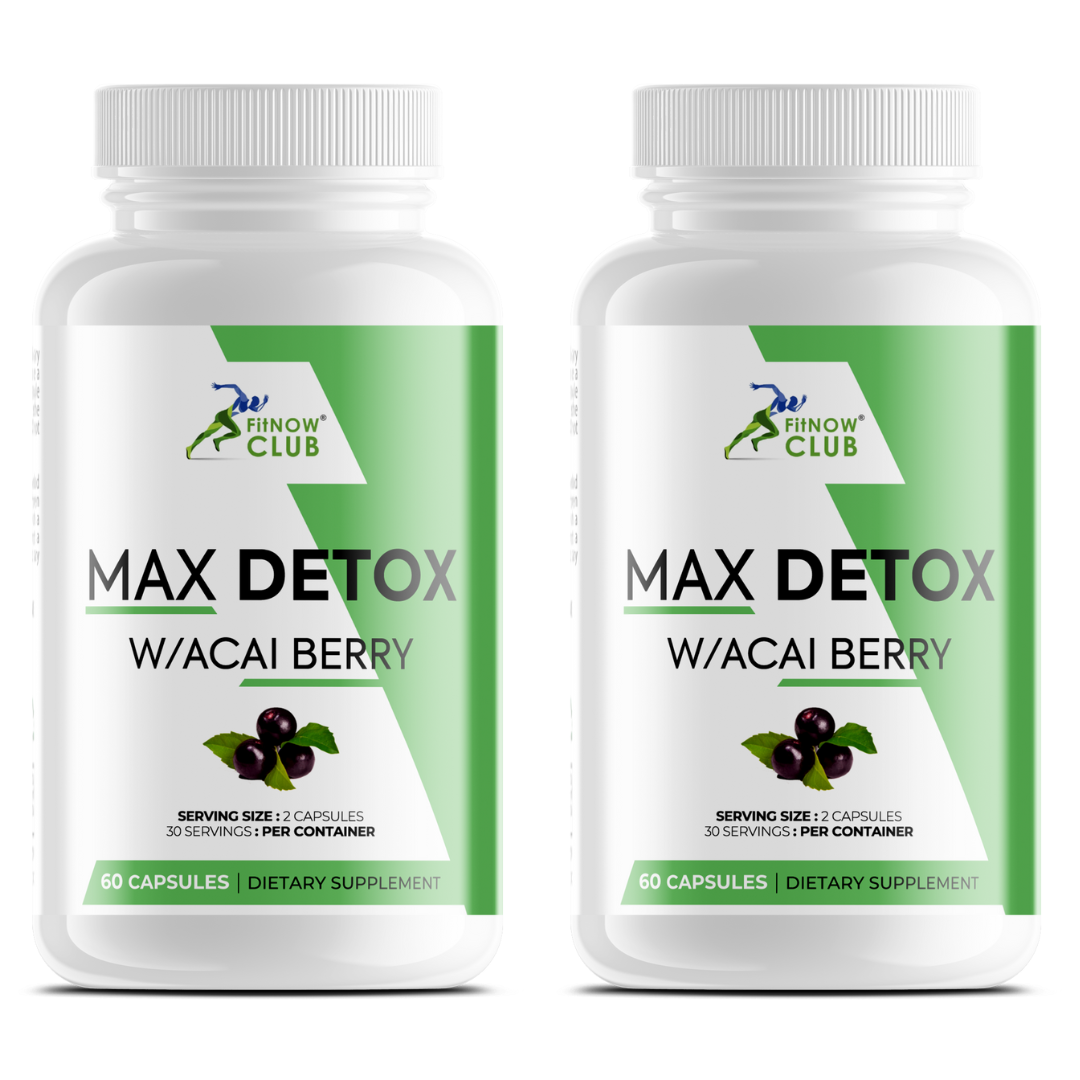 Max Detox Dietary 2 Pack Supplement with Acai Berry-1 Pack (120 Count)