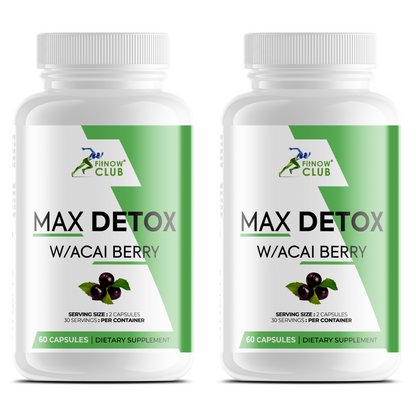 Max Detox Dietary 2 Pack Supplement with Acai Berry-1 Pack (120 Count)